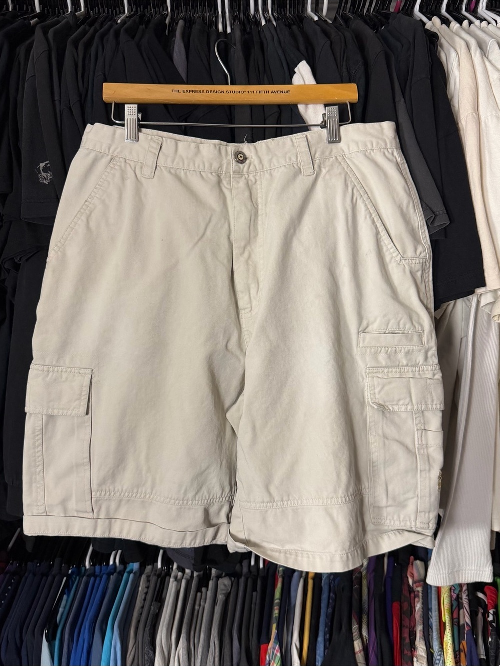 Southpole Cargo Shorts Men’s 34 Waist Khaki Tan Y2K Skater Vintage 00s Utility